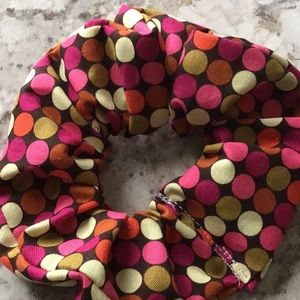 Polkadots party olive pink orange brown Scrunchie